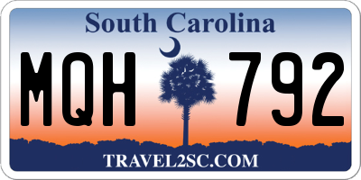 SC license plate MQH792