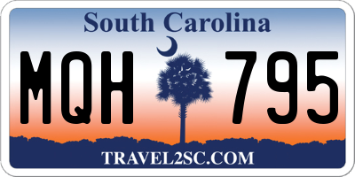SC license plate MQH795