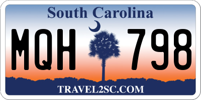 SC license plate MQH798