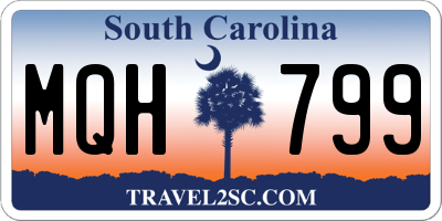 SC license plate MQH799