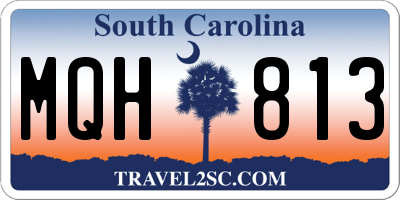 SC license plate MQH813
