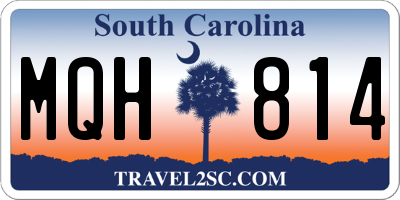 SC license plate MQH814