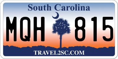 SC license plate MQH815