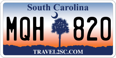 SC license plate MQH820