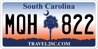 SC license plate MQH822