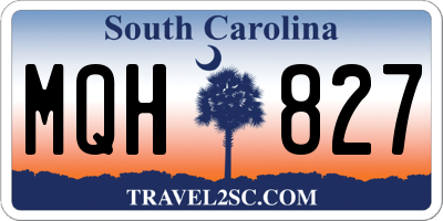SC license plate MQH827