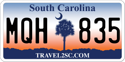 SC license plate MQH835