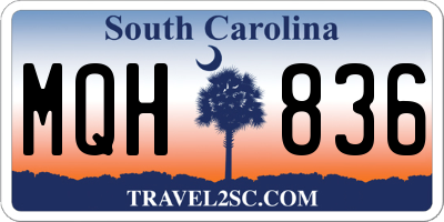 SC license plate MQH836