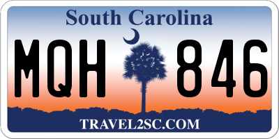 SC license plate MQH846