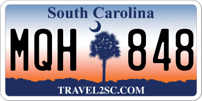 SC license plate MQH848