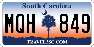 SC license plate MQH849