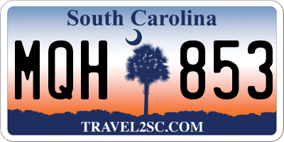 SC license plate MQH853
