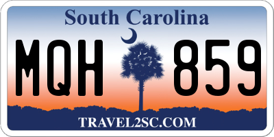 SC license plate MQH859