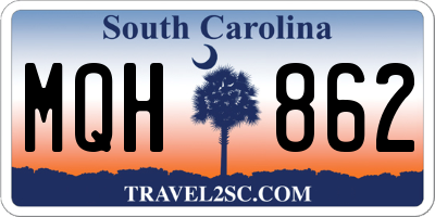 SC license plate MQH862