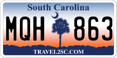 SC license plate MQH863