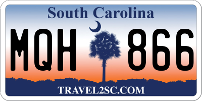 SC license plate MQH866