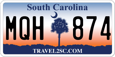 SC license plate MQH874
