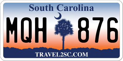 SC license plate MQH876