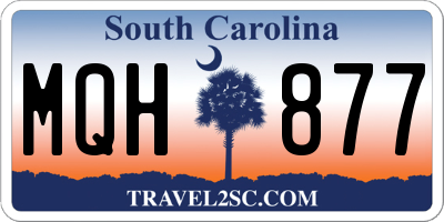 SC license plate MQH877