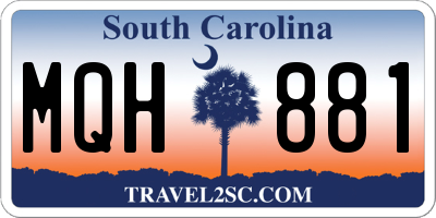SC license plate MQH881