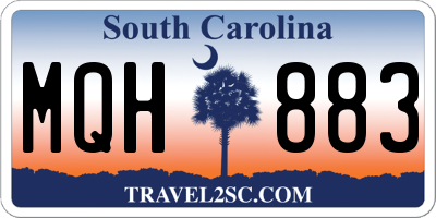 SC license plate MQH883
