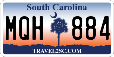 SC license plate MQH884