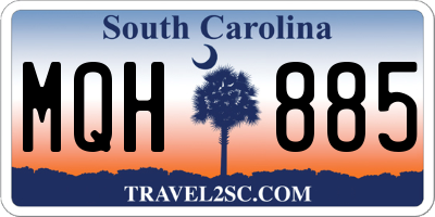SC license plate MQH885