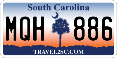 SC license plate MQH886
