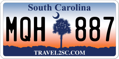 SC license plate MQH887