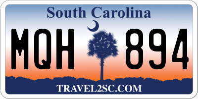 SC license plate MQH894
