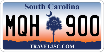 SC license plate MQH900