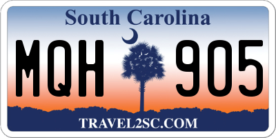 SC license plate MQH905