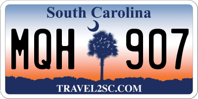 SC license plate MQH907