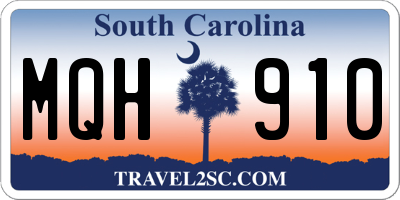 SC license plate MQH910