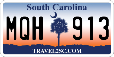 SC license plate MQH913