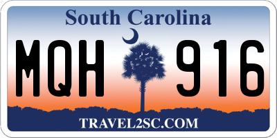 SC license plate MQH916