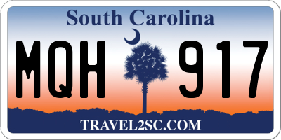SC license plate MQH917