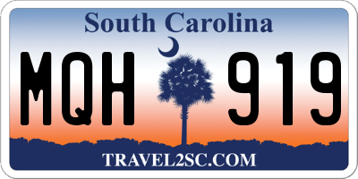 SC license plate MQH919