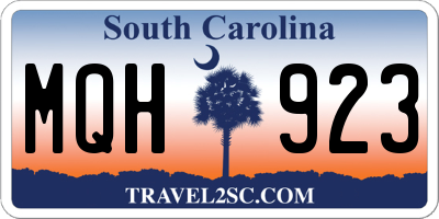 SC license plate MQH923