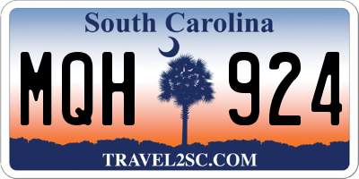 SC license plate MQH924