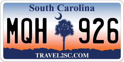 SC license plate MQH926