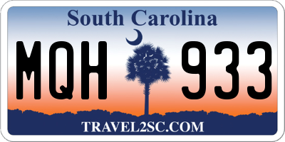 SC license plate MQH933