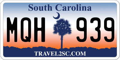 SC license plate MQH939