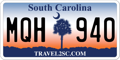 SC license plate MQH940