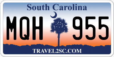 SC license plate MQH955