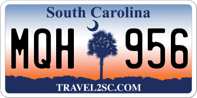 SC license plate MQH956