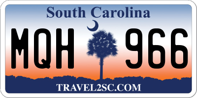 SC license plate MQH966