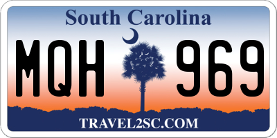 SC license plate MQH969