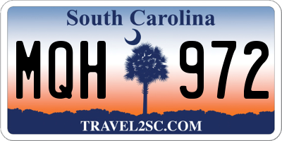 SC license plate MQH972