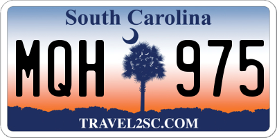 SC license plate MQH975